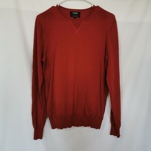 Nicole Farhi Pure Merino Wool Crew Neck Sweater in Burgundy - Sz S